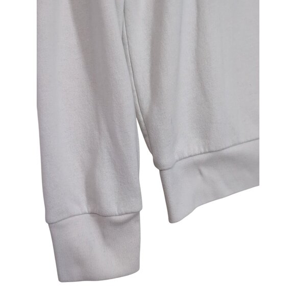 Gap Sweatshirt Mens M White Blue Spell Out Retro Preppy Beachy Pullover - Picture 4 of 8